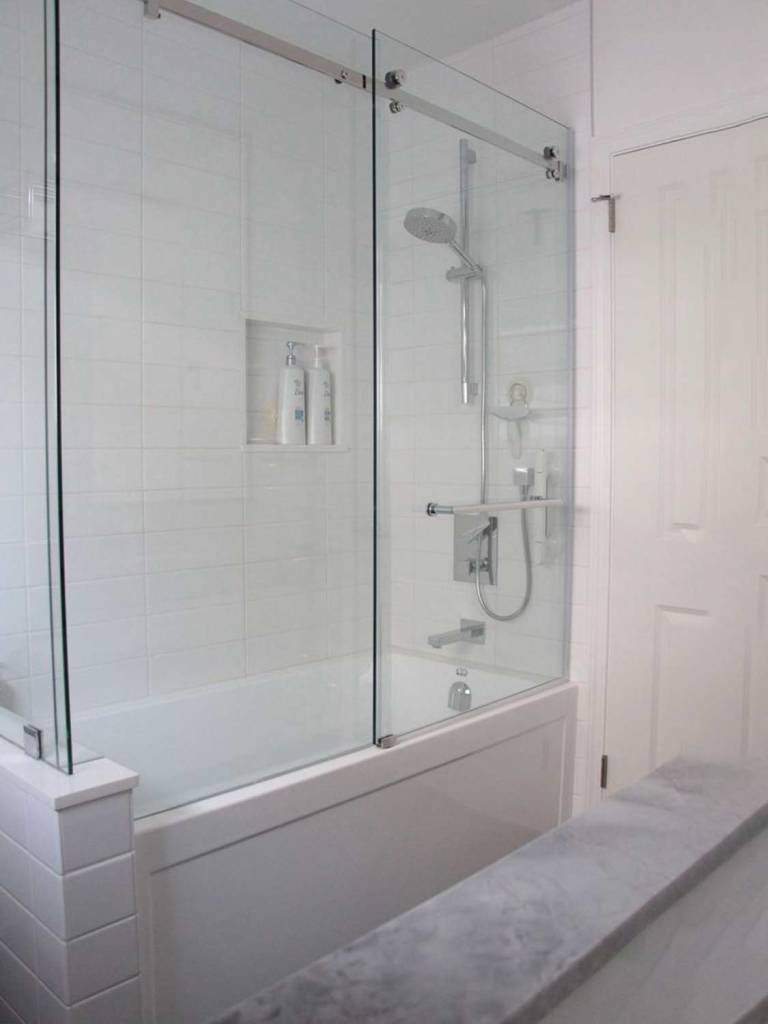34-sliding door shower glass on bathtub