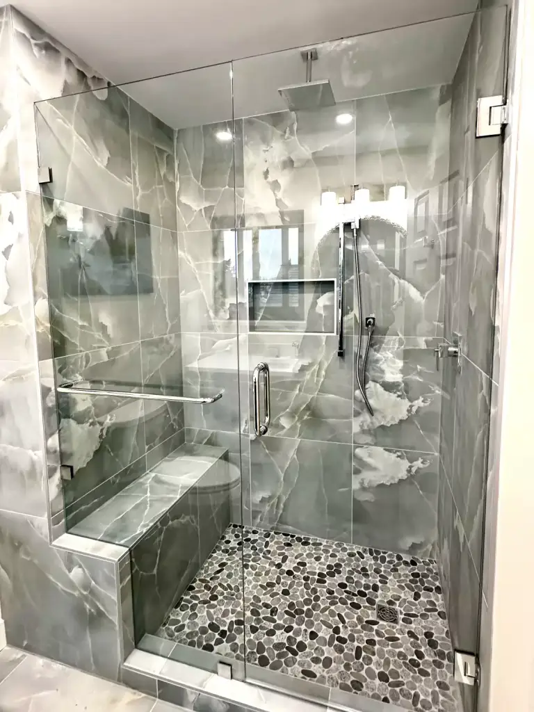 VanGlaze - swing glass shower doors in Langley & Burnaby