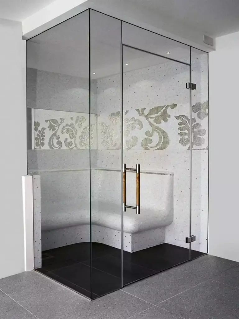 VanGlaze - steam room glass door in Langley & Burnaby - British Colombia