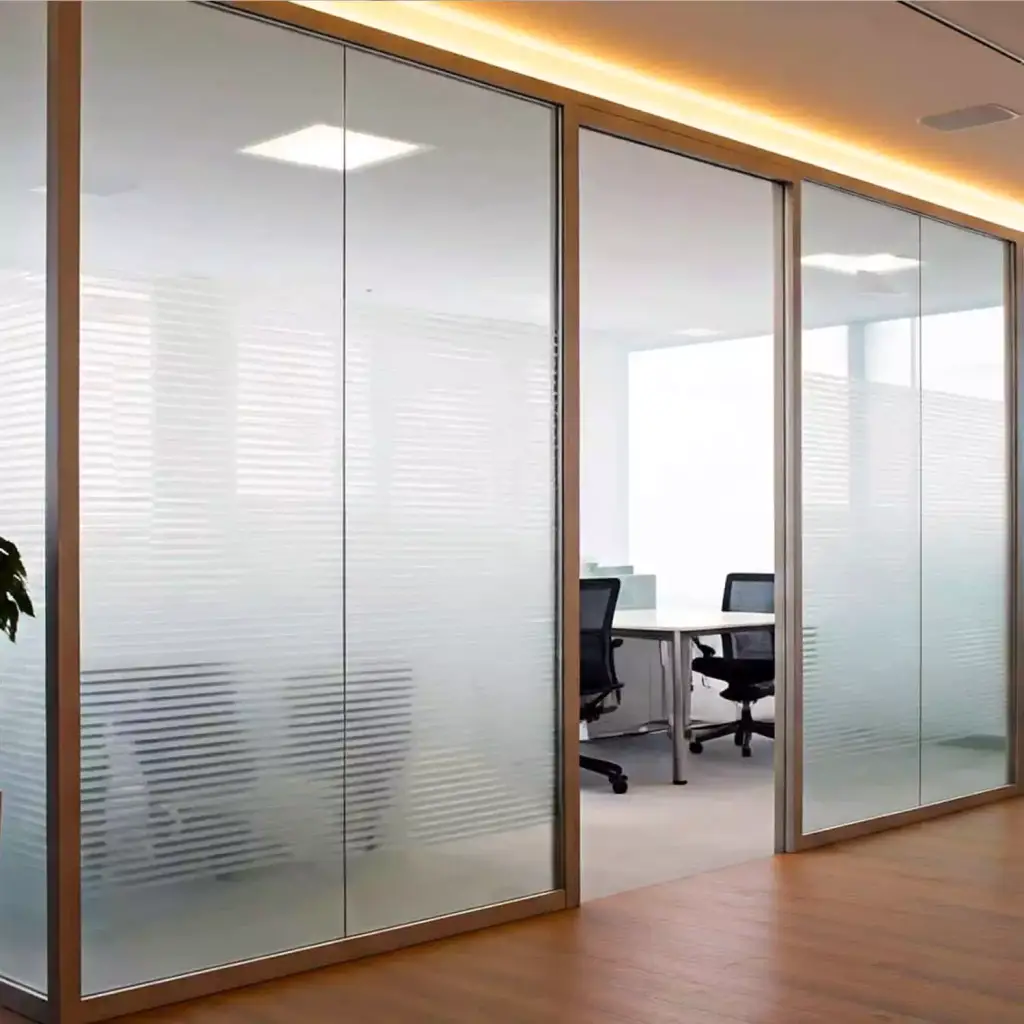 VanGlaze - glass office wall in Langley & Burnaby- office partition