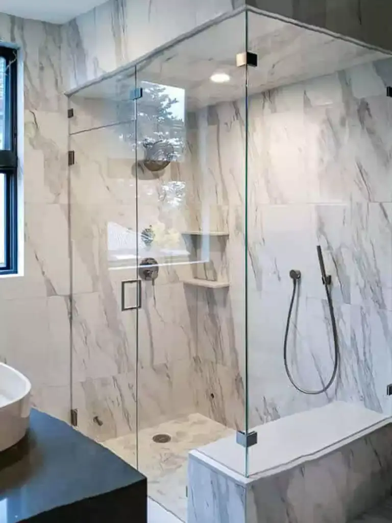 VanGlaze - steam room glass door in Langley & Burnaby - British Colombia