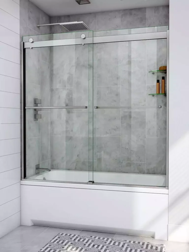 sliding door shower glass on bathtub2