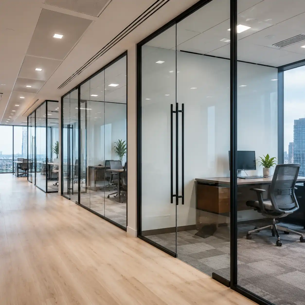 glass office partitions services vanglaze in canada