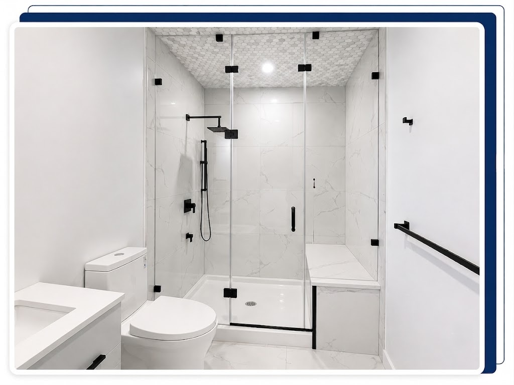 Frameless shower glass door