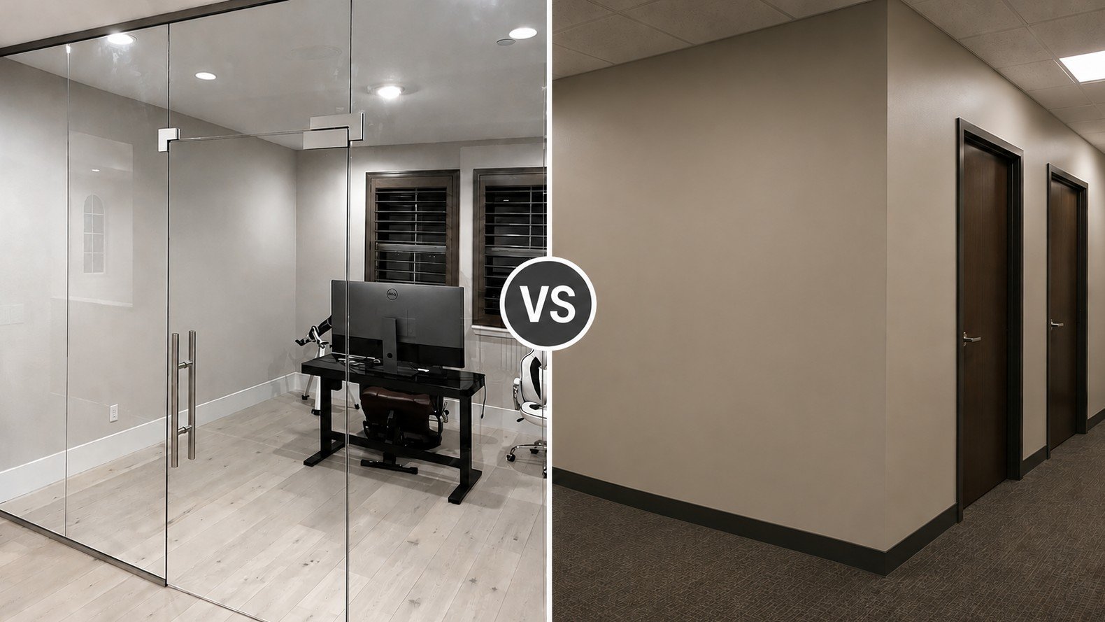 Glass Office Partitions vs. Drywall Offices Pros Cons Key Differences