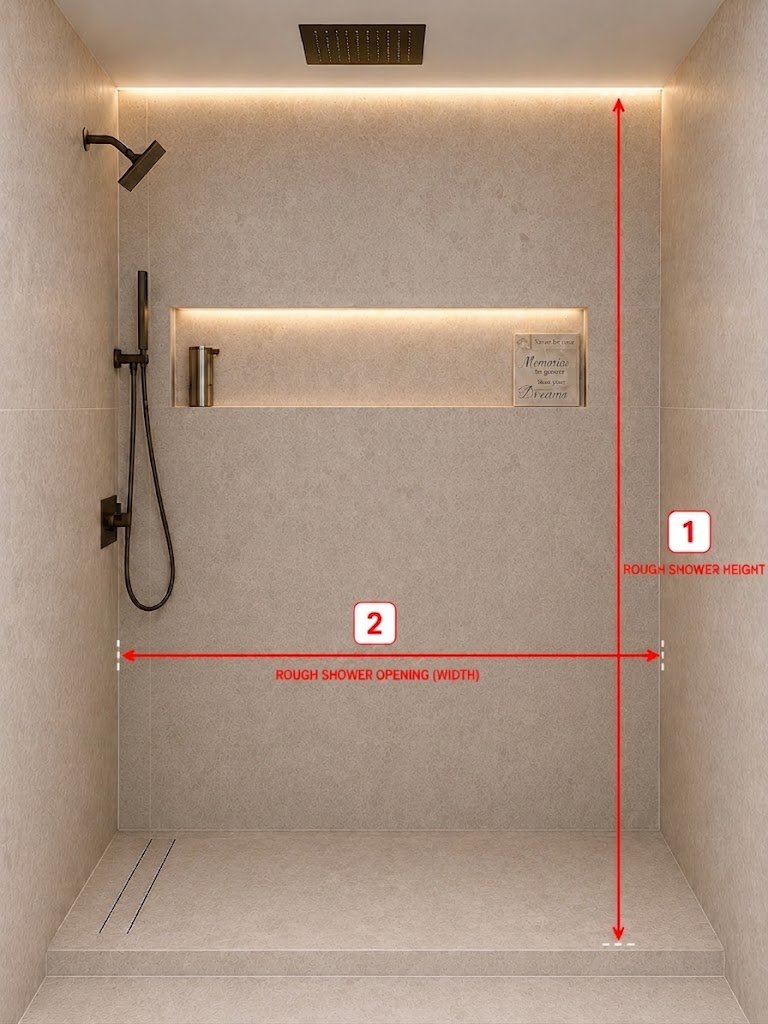 Shower measuring method