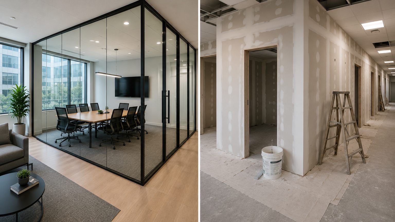 Glass Office Partitions vs. Drywall Offices: Pros, Cons & Key Differences 6