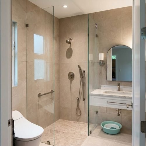 Double Fixed panel shower glass