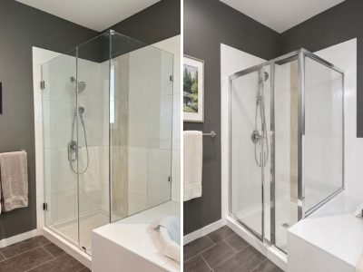 Frameless Corner shower glass