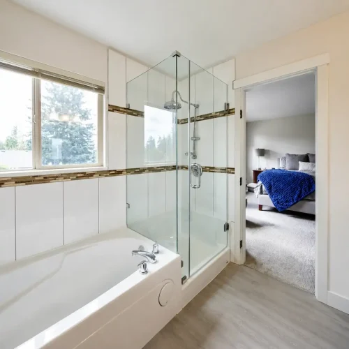 swinging glass shower doors for sale at vanglaze in Canada
